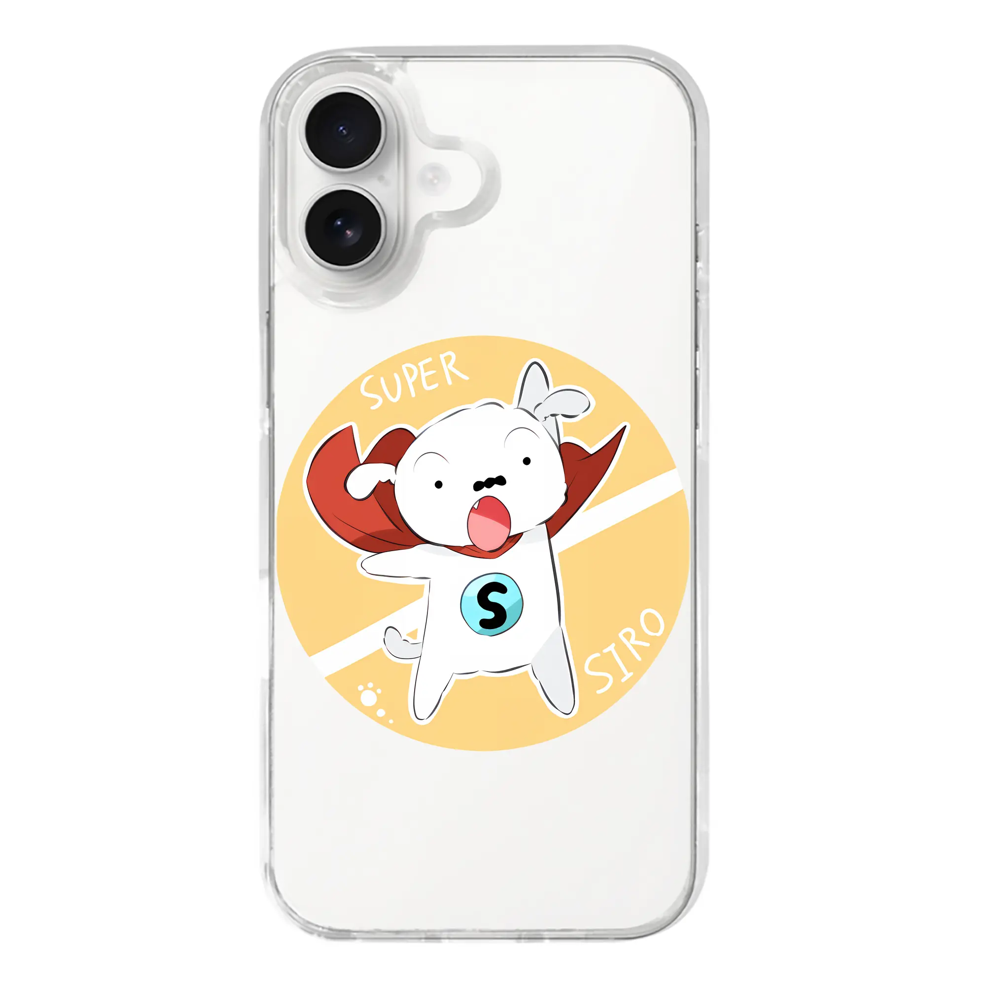 クレヨンしんちゃん グッズ シロ - iPhone 17シリーズ 透明スマホケース – 薄型・耐衝撃・精密フィット保護カバー